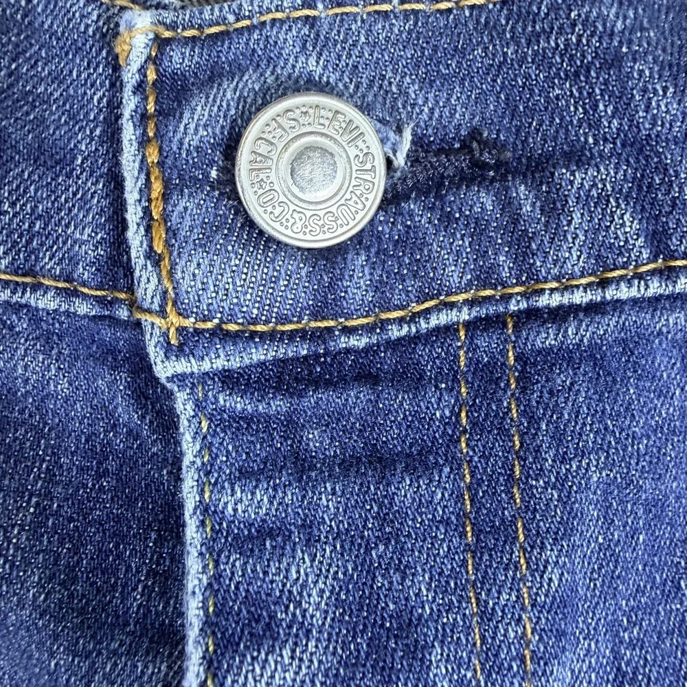 Levi's 527 Jeans Mens 36x32 Blue Denim Faded Super Stretch Red Tab Distressed